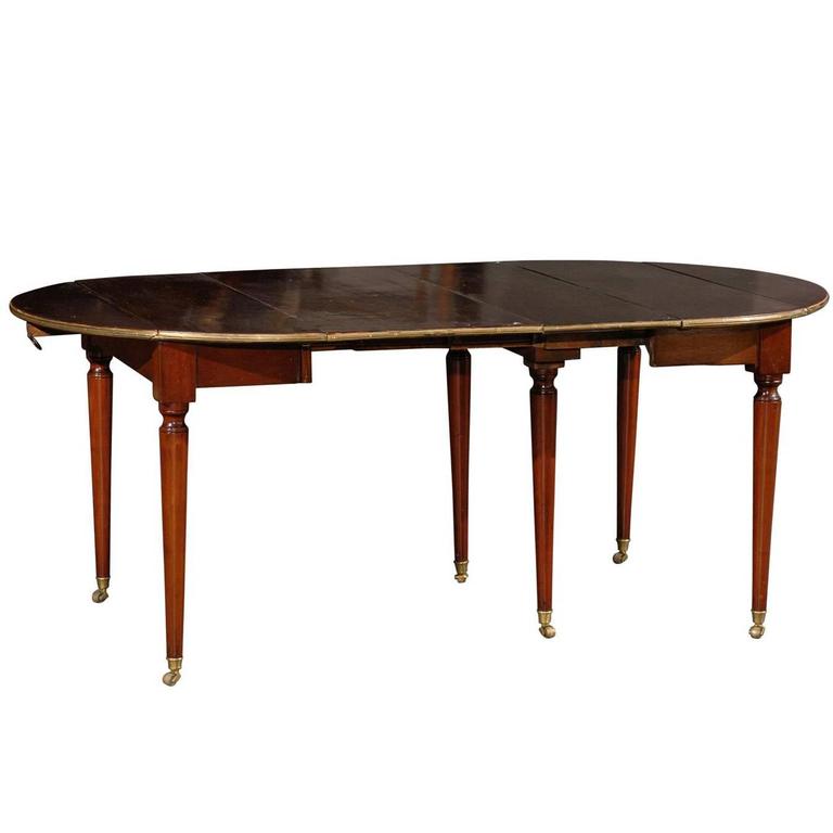 19th Century French Extension Dining Table Two Leaves 19th Century French Extension Dining Table Two Leaves