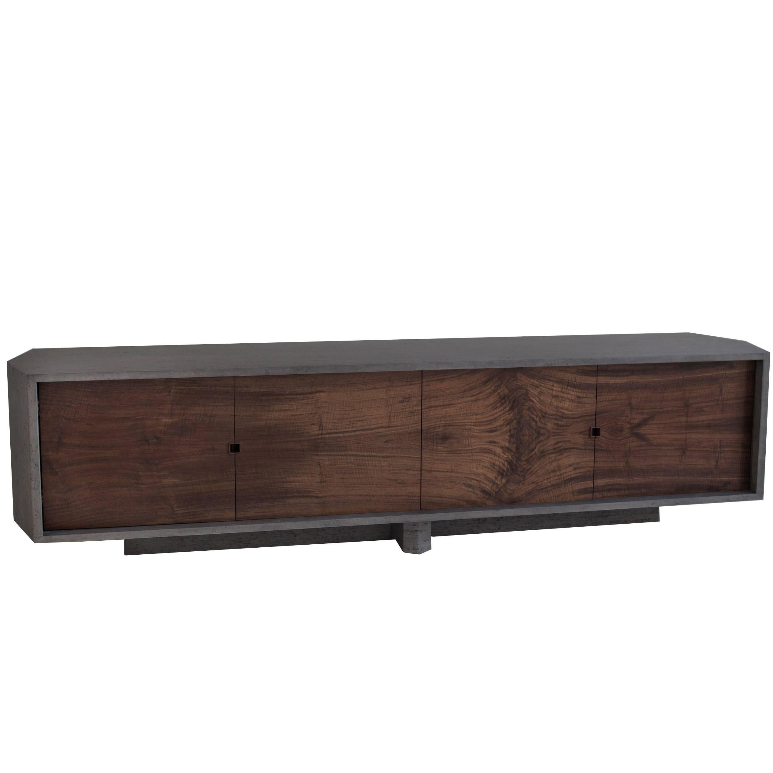 Struttura Credenza by May Furniture, Dark Gray and Walnut