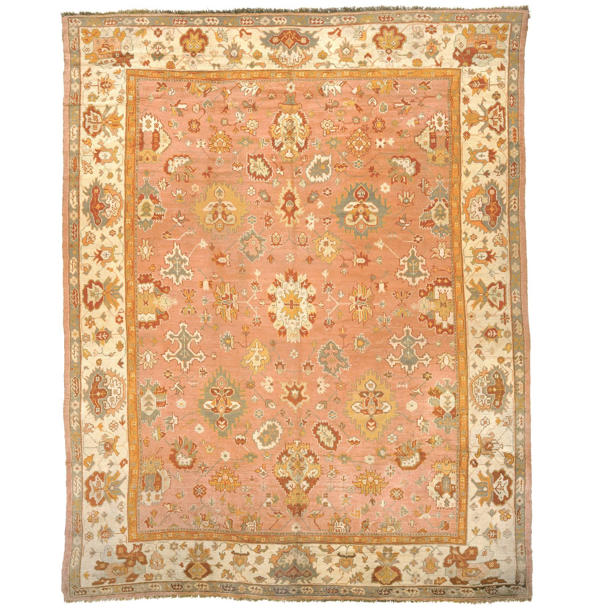 Late 19th Century Turkish Oushak Rug