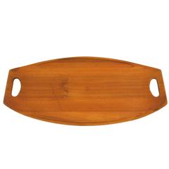 Solid Teak Gondola Tray Designed by Quistgaard for Dansk Early Production