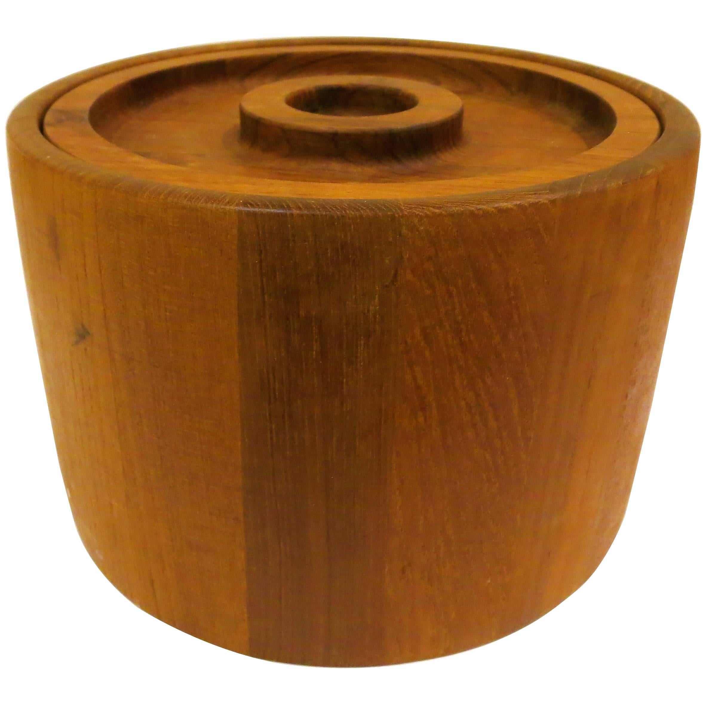 Solid Teak Danish Modern Ice Bucket Designed by Quistgaard for Dansk