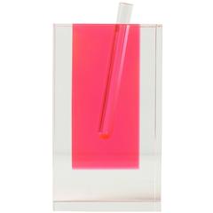 Shiro Kuramata Acrylic Pink Vase Small