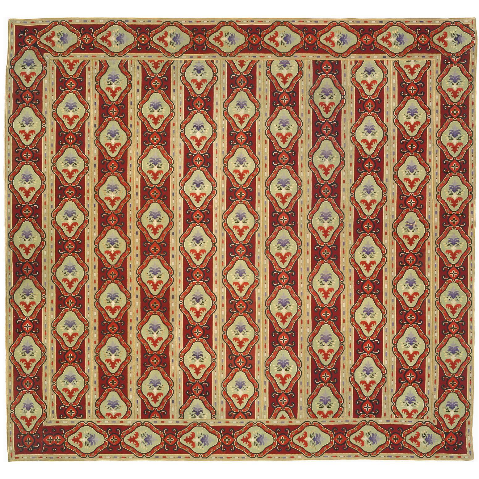 Mid-19th Century English Needlepoint Carpet