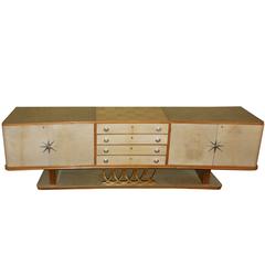 Art Deco Sideboard in Briar-Root and Parchment by Pierluigi Colli, Italy 8