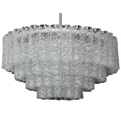 Large  MidCentury Doria Murano Glass Chandelier Pendant Light, 1960s 