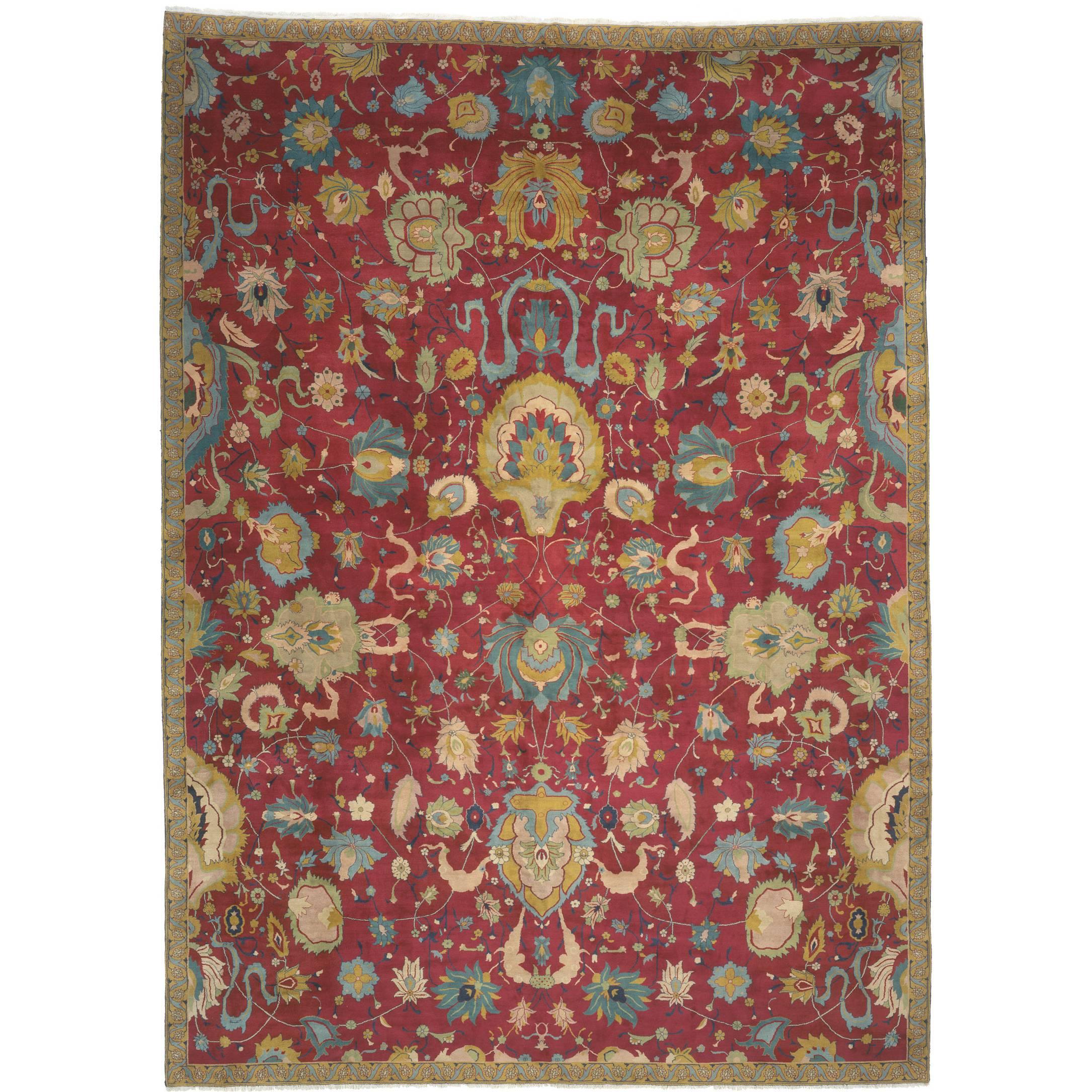 Late 19th Century Agra Carpet For Sale