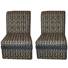 James Mont Style Slipper Chairs