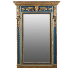 Fine French Neoclassical Giltwood Antique Pier Trumeau Mirror, 19th Century