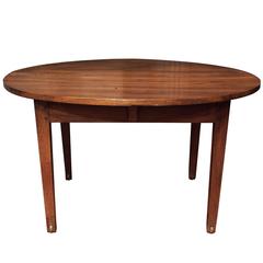 18th Century French Oval Walnut Table 