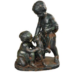 French 19th Century Figural Statue in Cast Iron