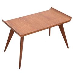 Spanish Modernist Pagoda Coffee or Side Table in Oak by Manuel Barbero 1953 7