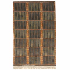 Vintage 20th Century Swedish Flat-Weave Carpet