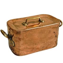 Used French 18th Century Lidded Copper Pot Cookware