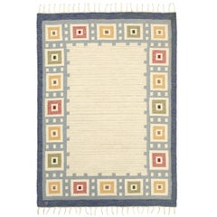 Vintage 20th Century Swedish Flat-Weave Carpet