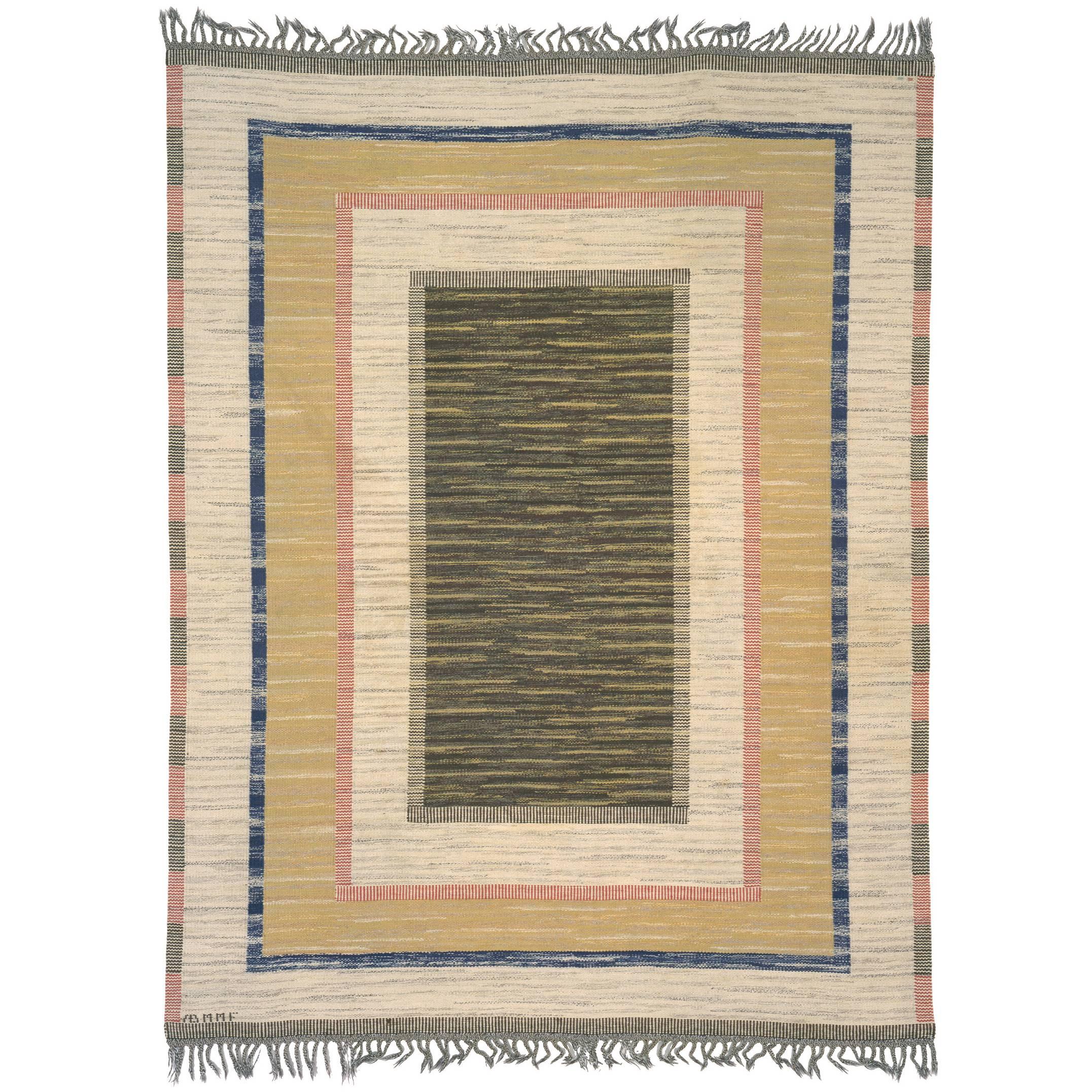 20th Century Swedish Flat-Weave Carpet by AB MMF For Sale