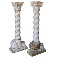 Eight Byzantine Style Plaster Columns