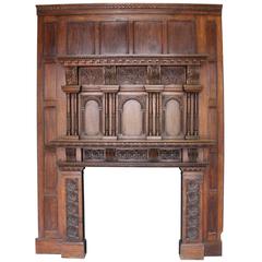 Late 19th Century Carved Oak Fire Surround 3