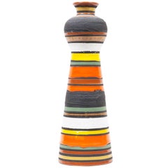 Aldo Londi Striped Ceramic Vase