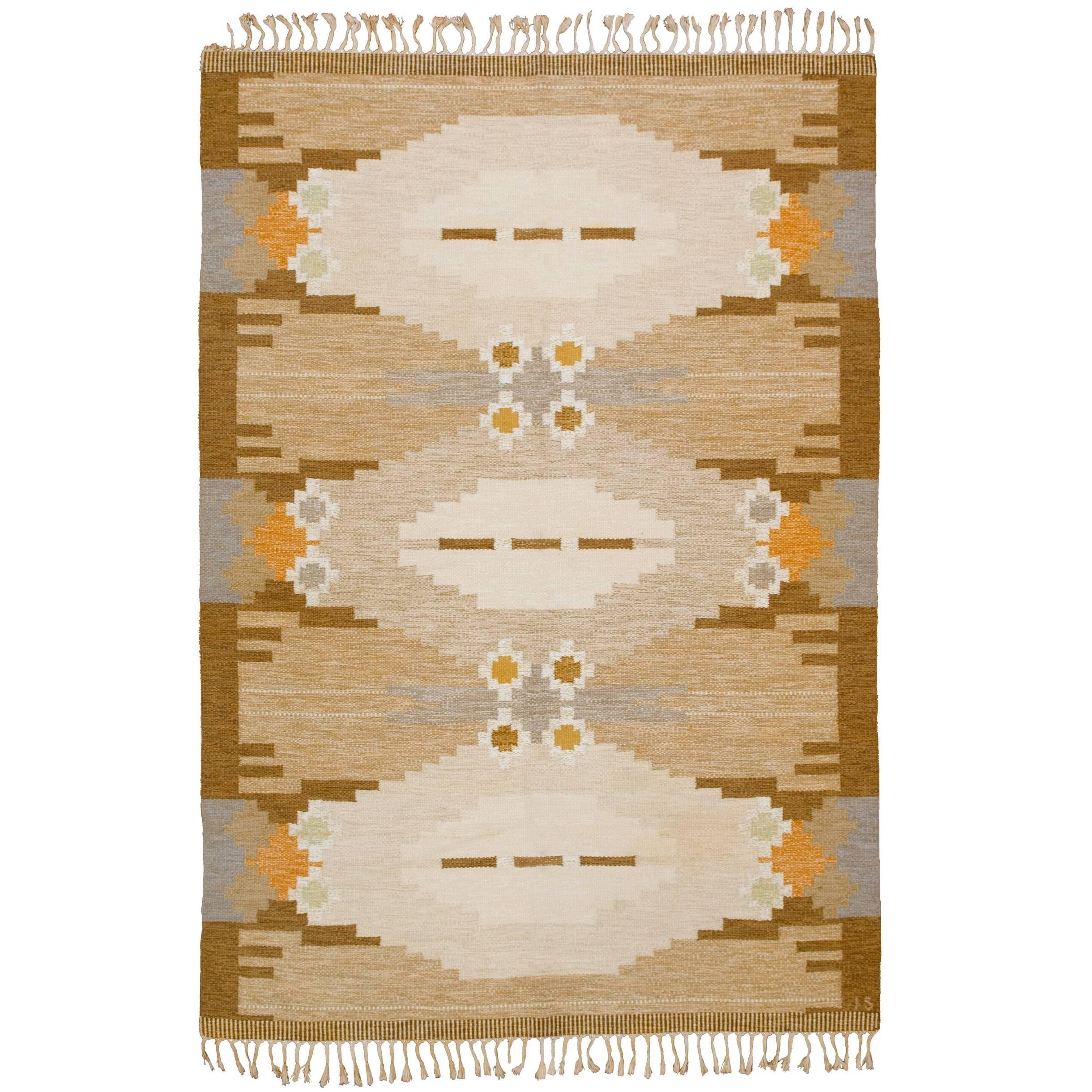 Mid-20th Century Swedish Flat-Weave Carpet For Sale