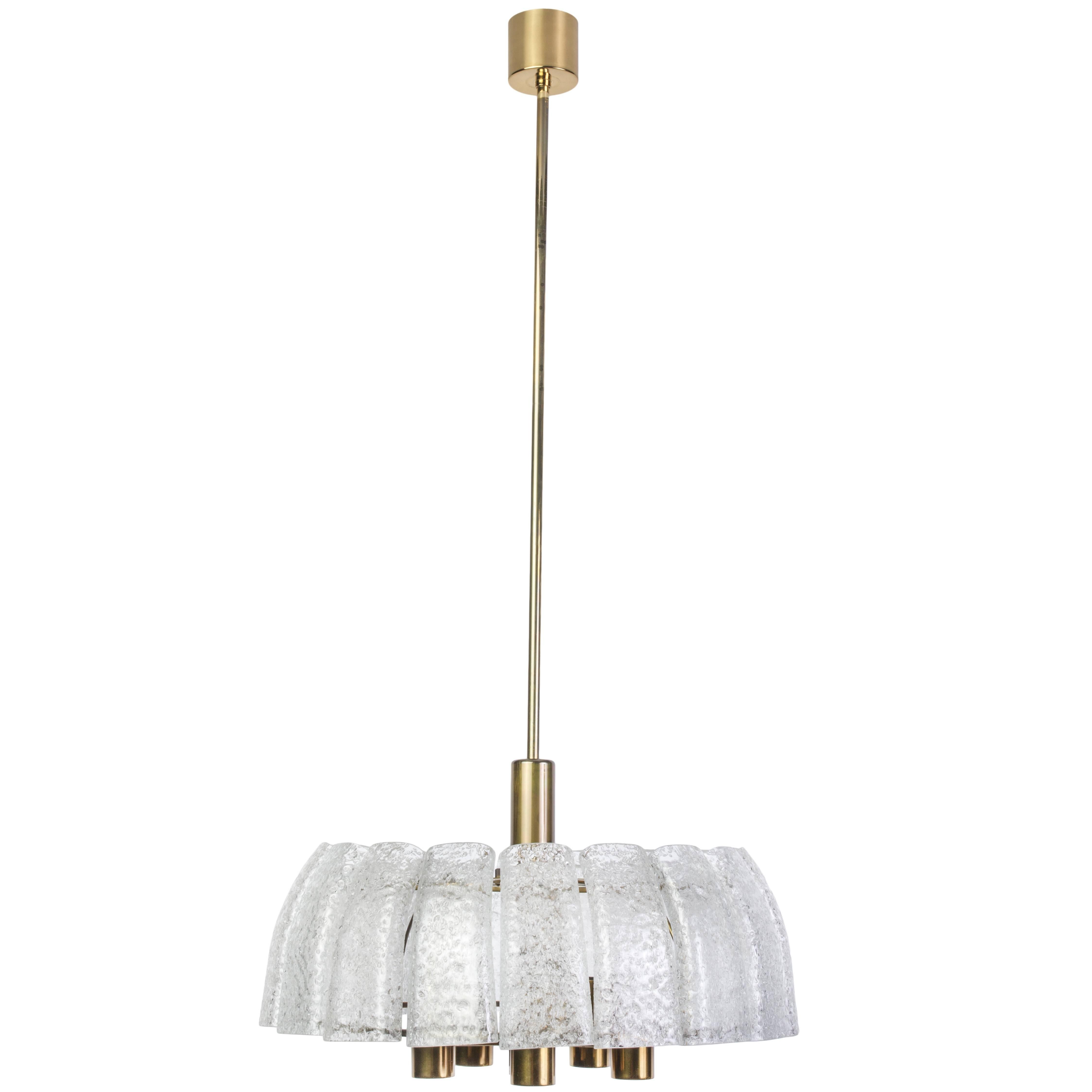 Exceptional 1950s Mid-Century Modernist Chandelier by Doria For Sale