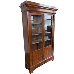 Antique French 19th Century Mahogany Bookcase