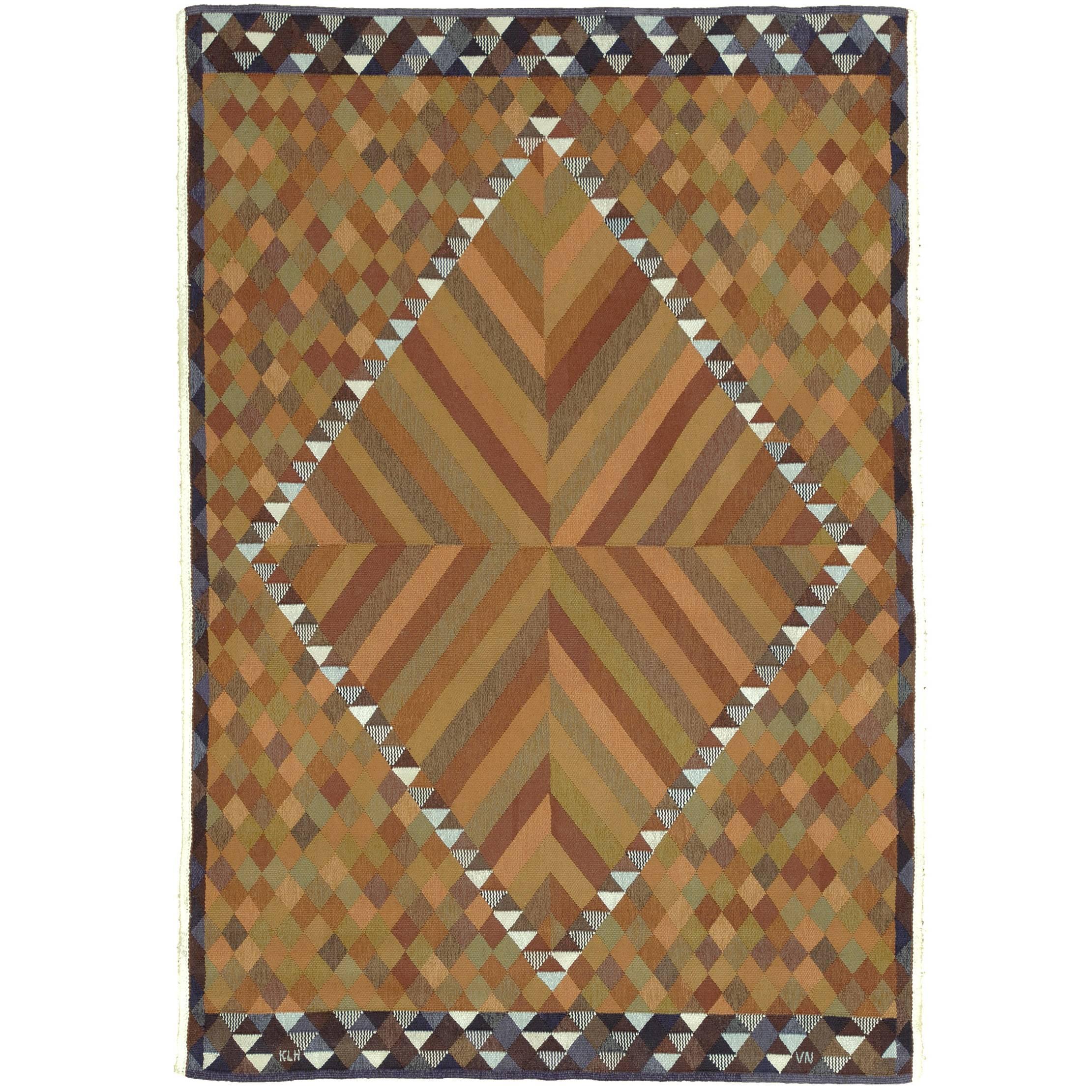 20th Century Swedish Flat-Weave Carpet For Sale