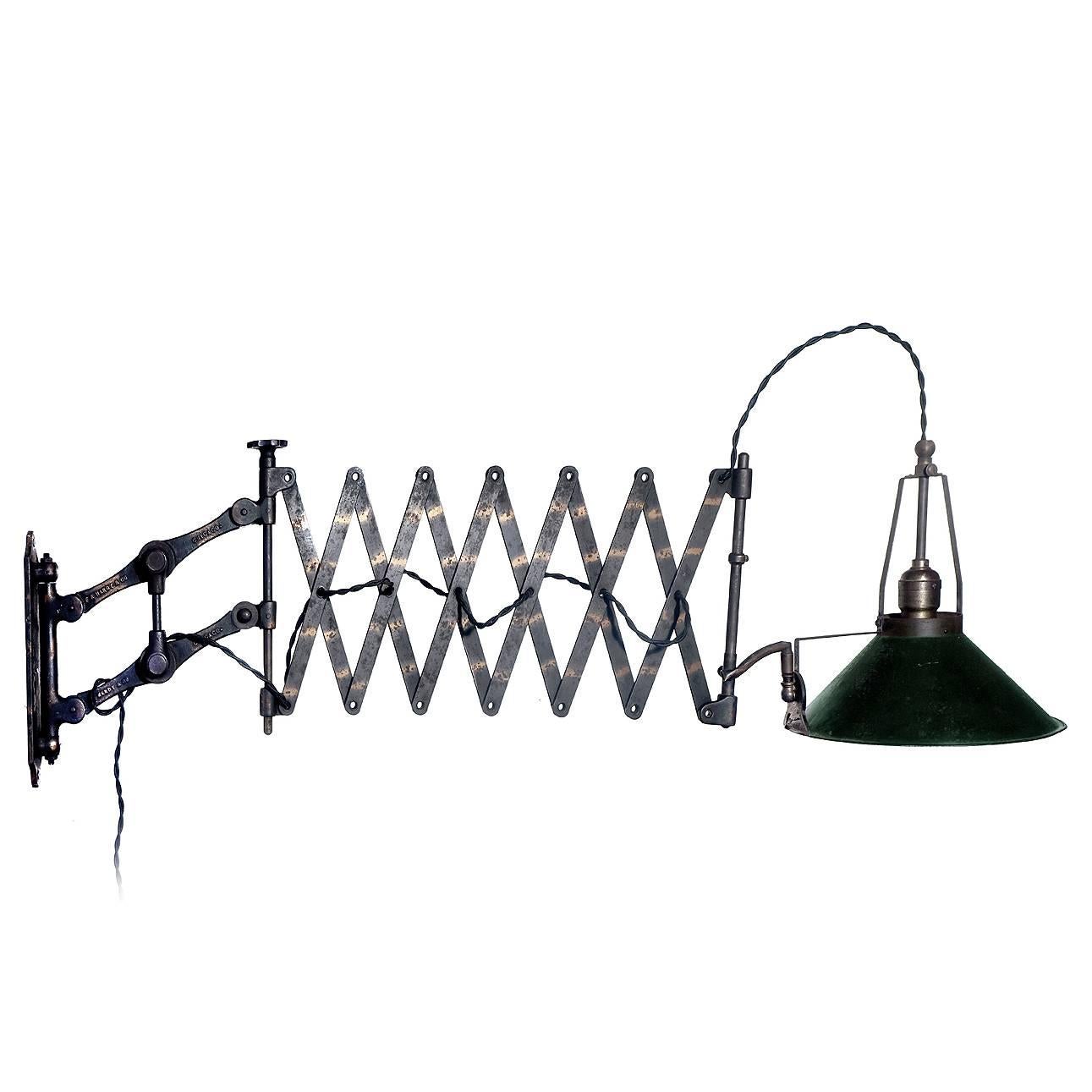 Hardy Scissor Lamp with Parallax Mirrored Shade