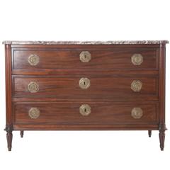 French 19th Century Louis XVI Mahogany Commode 11