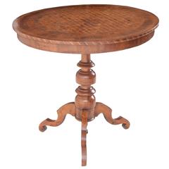 Italian 19th Century Round Mahogany Inlay Table