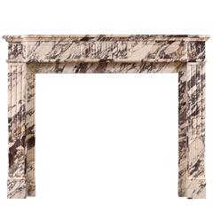 Fine Antique Breche Violette Marble Fireplace 7