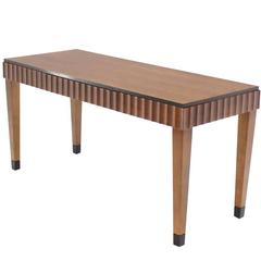 Modern Scallop Edge Desk or Writing Table