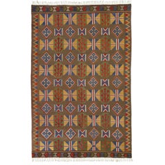 Vintage Mid-20th Century Swedish Flat Carpet