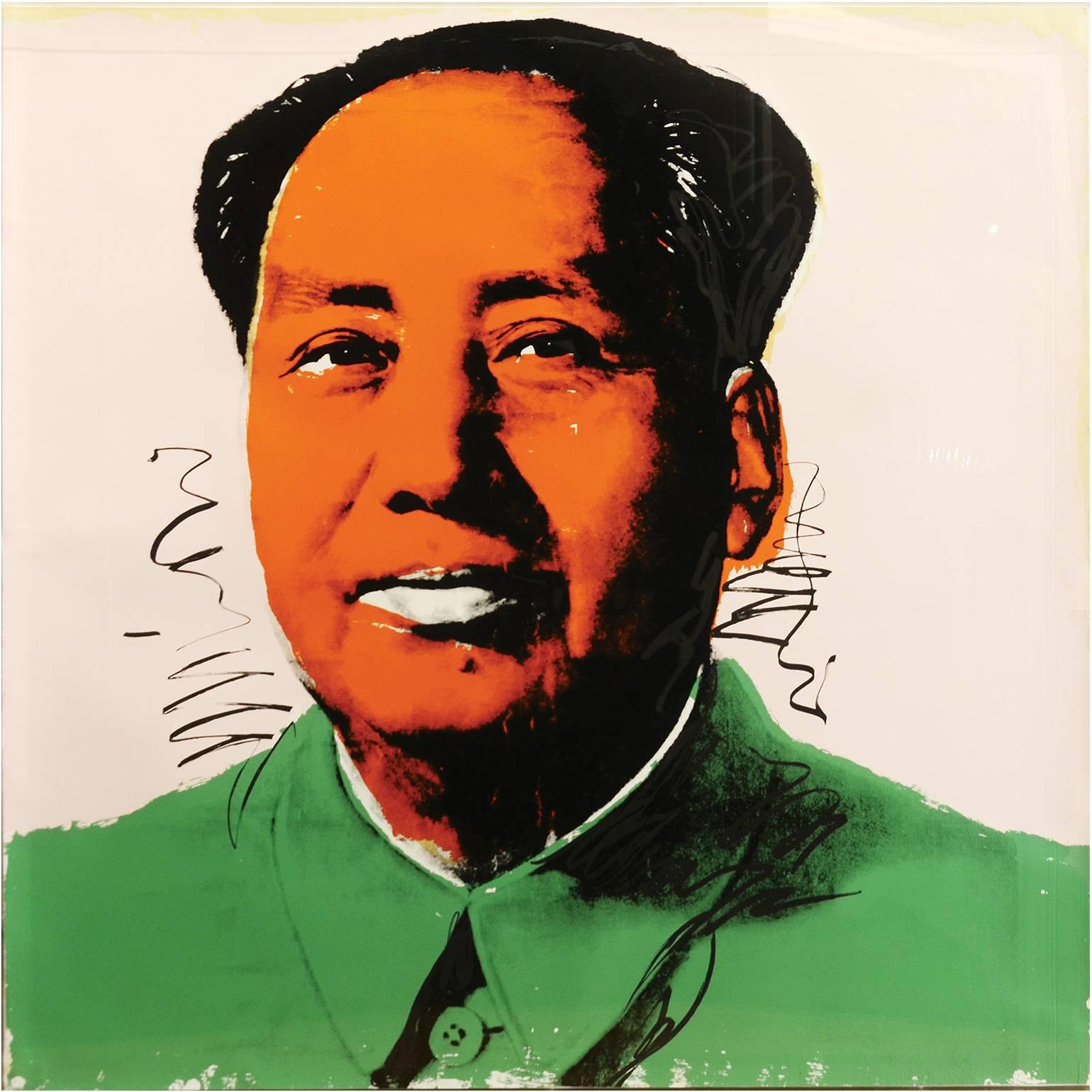 Andy Warhol, Mao, Screenprint on Beckett High White Paper  For Sale