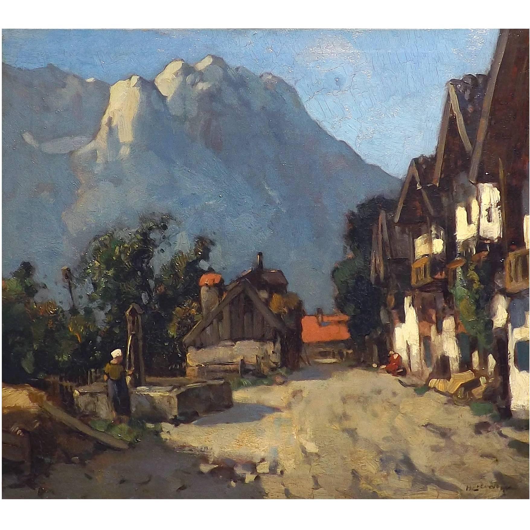 'Garmisch, Germany' Painting by Henk van Leeuwen For Sale