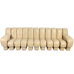 Exclusive De Sede DS 600 Lounge 'Full Leather Edition' Sofa by Ueli Berger Beige