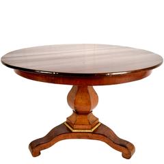 French 19th Century Mahogany Empire Round Center Table