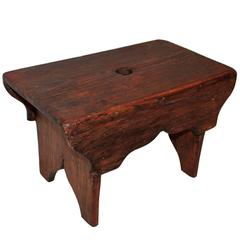 Antique 19th Century Natural Surface Country Stool