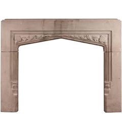English Cast Stone Fireplace in the Gothic Style