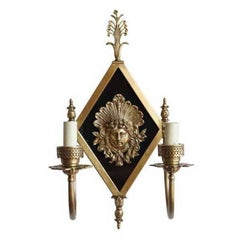 Early 20th Century Neoclassical Bronze Two-Arm Sconce