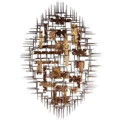 Dimensional Mid-Century Modern Metal Wall Sculpture 3