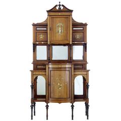 Stunning Edwardian Inlaid Rosewood Dresser Cabinet 1