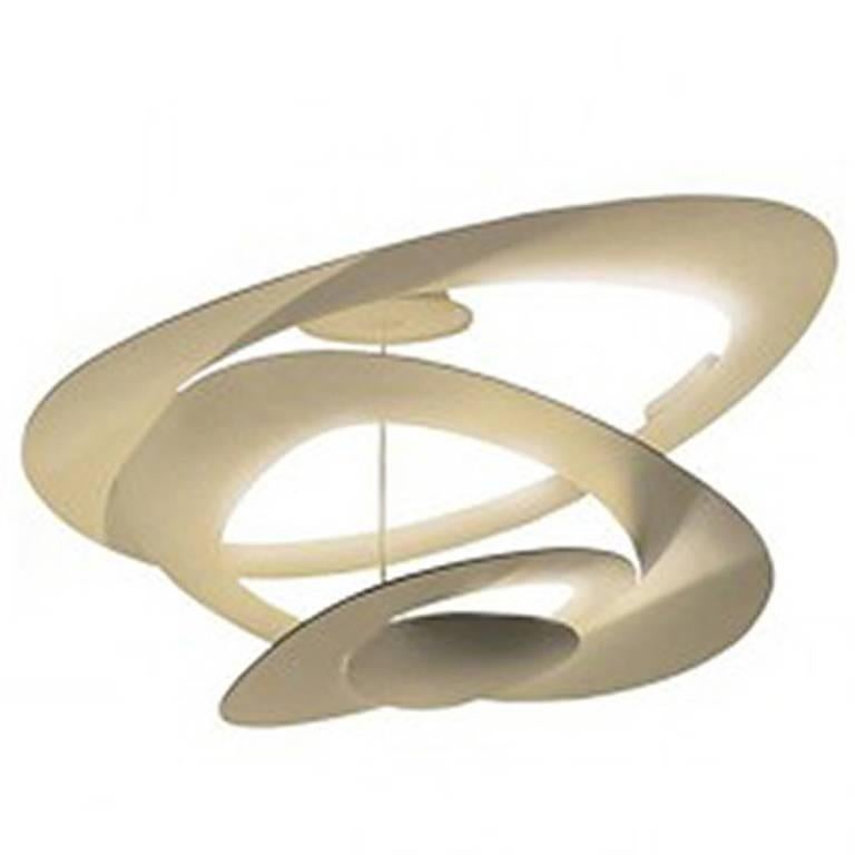 Gold Led Pirce Ceiling Light by G.M. Scutella for Artemide, Italy For Sale