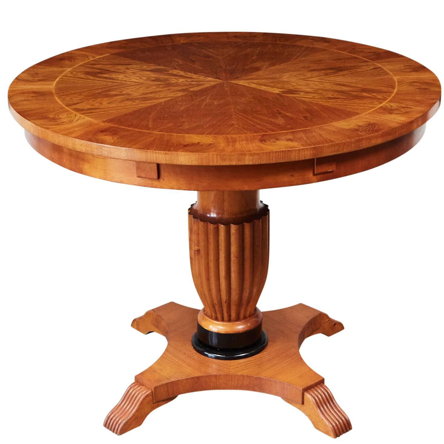 19th Century Biedermeier Pedestal Table