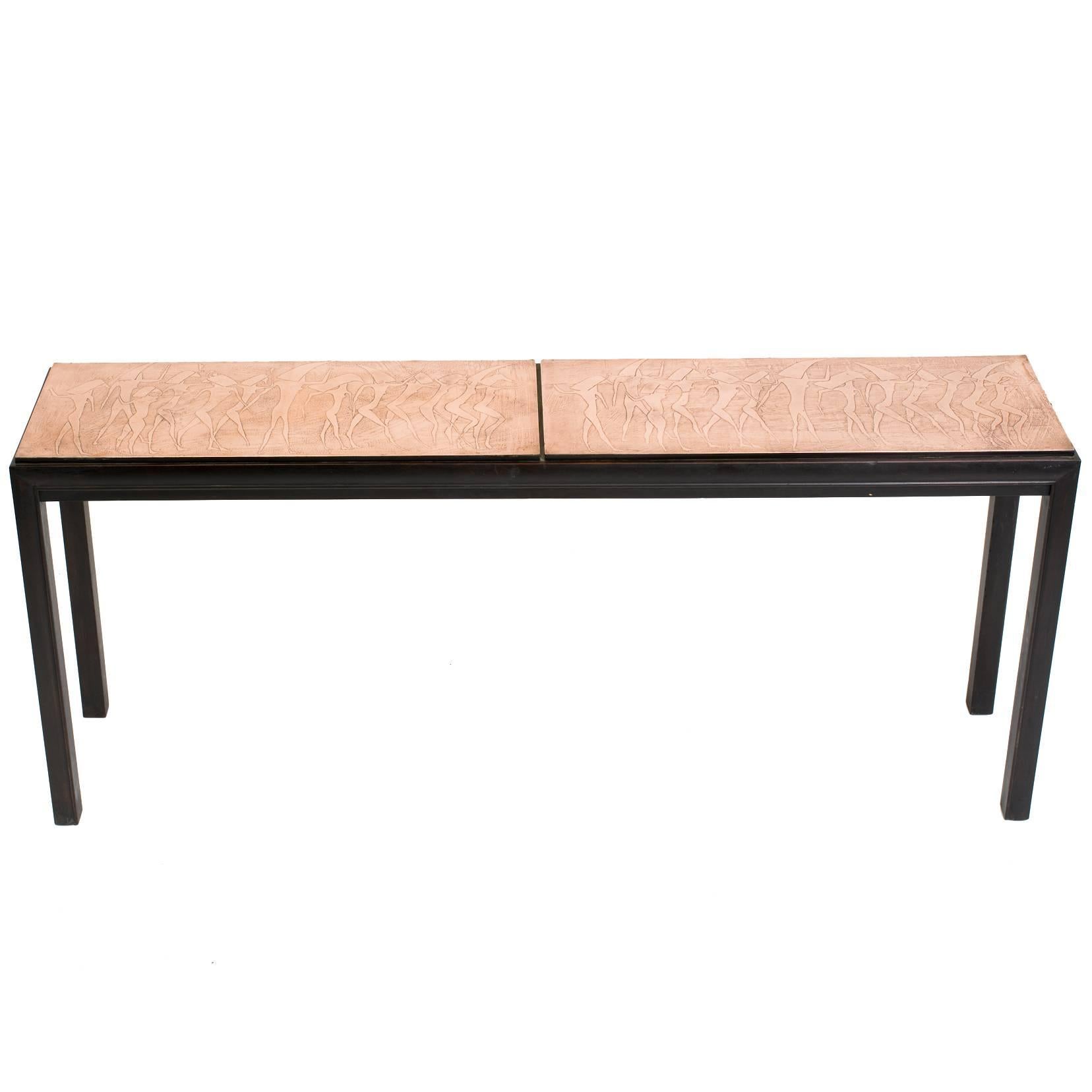 Welles Werner Custom Console Table For Sale