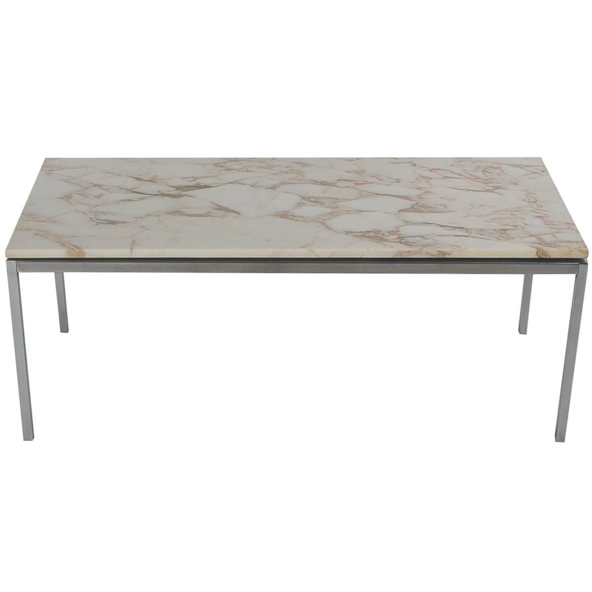 Mid-Century Modern Marble Cocktail Table by Florence Knoll for Knoll