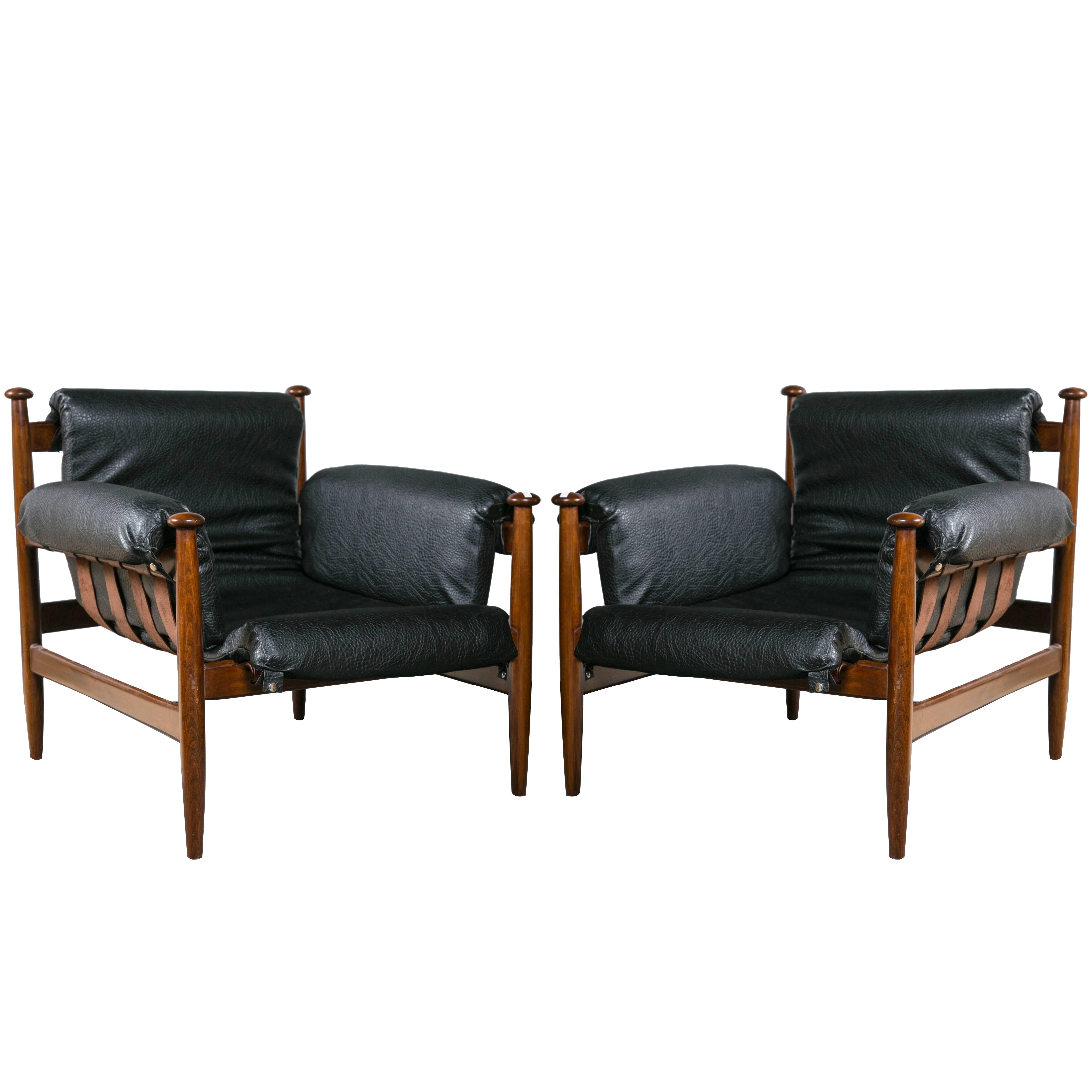 Two Pair of Finn Juhl Style Lounge Chairs Price per Pair. 