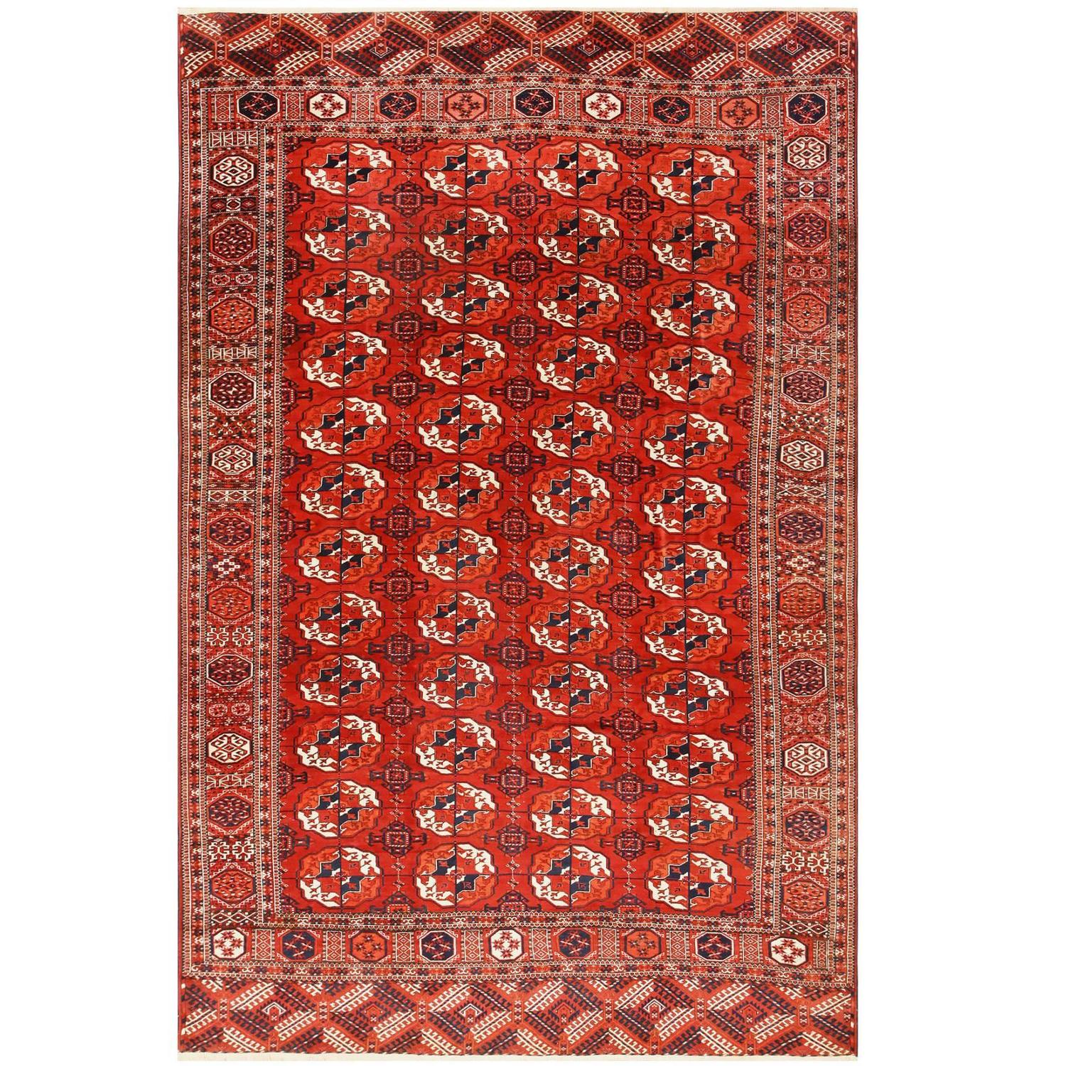 Antique Caucasian Turkoman Bokara Rug For Sale at 1stdibs
