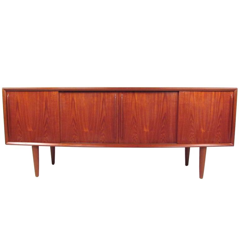 Mid-Century Modern Danish Teak Sideboard by H.P. Hansen 1