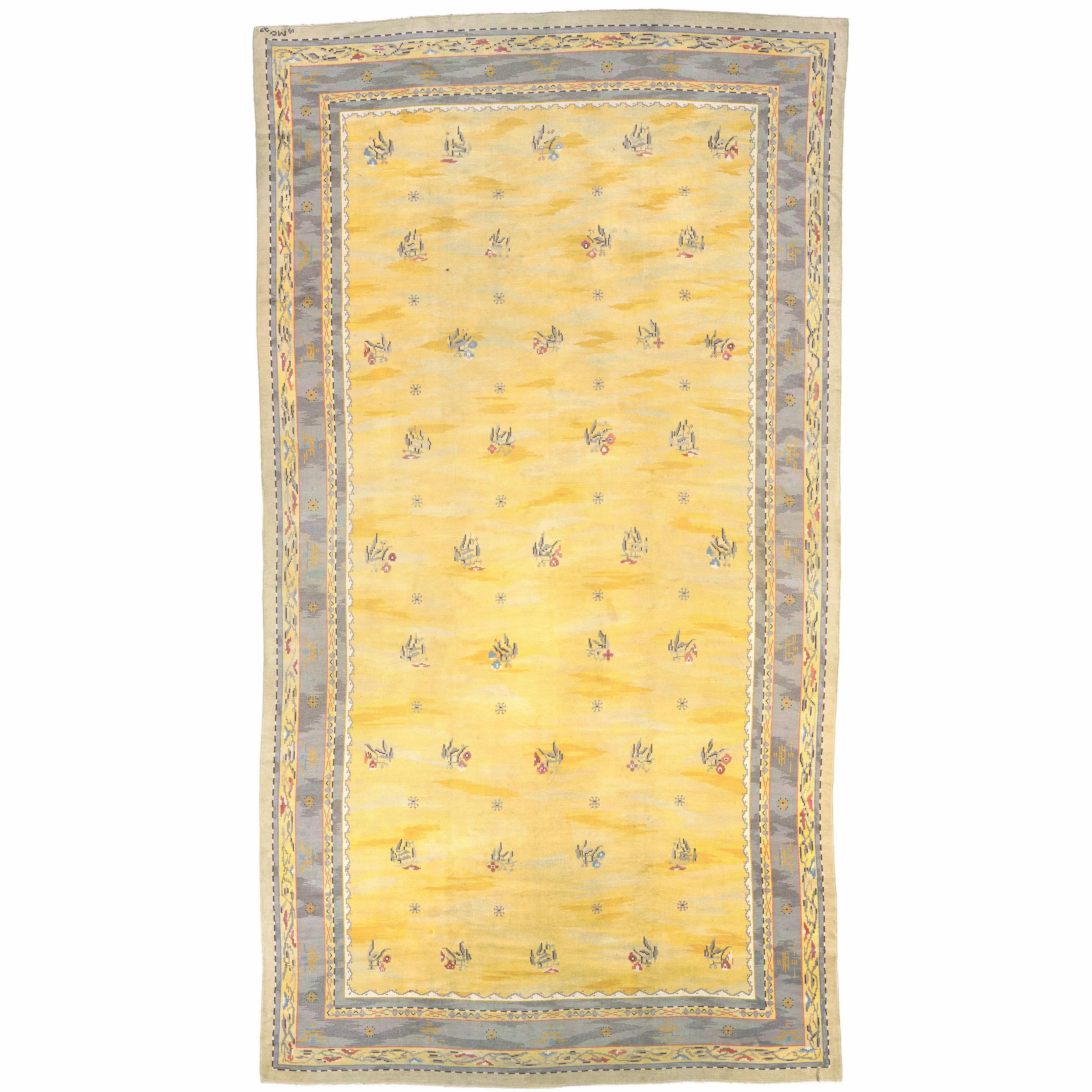 Early 20th Century Swedish Pile Carpet For Sale