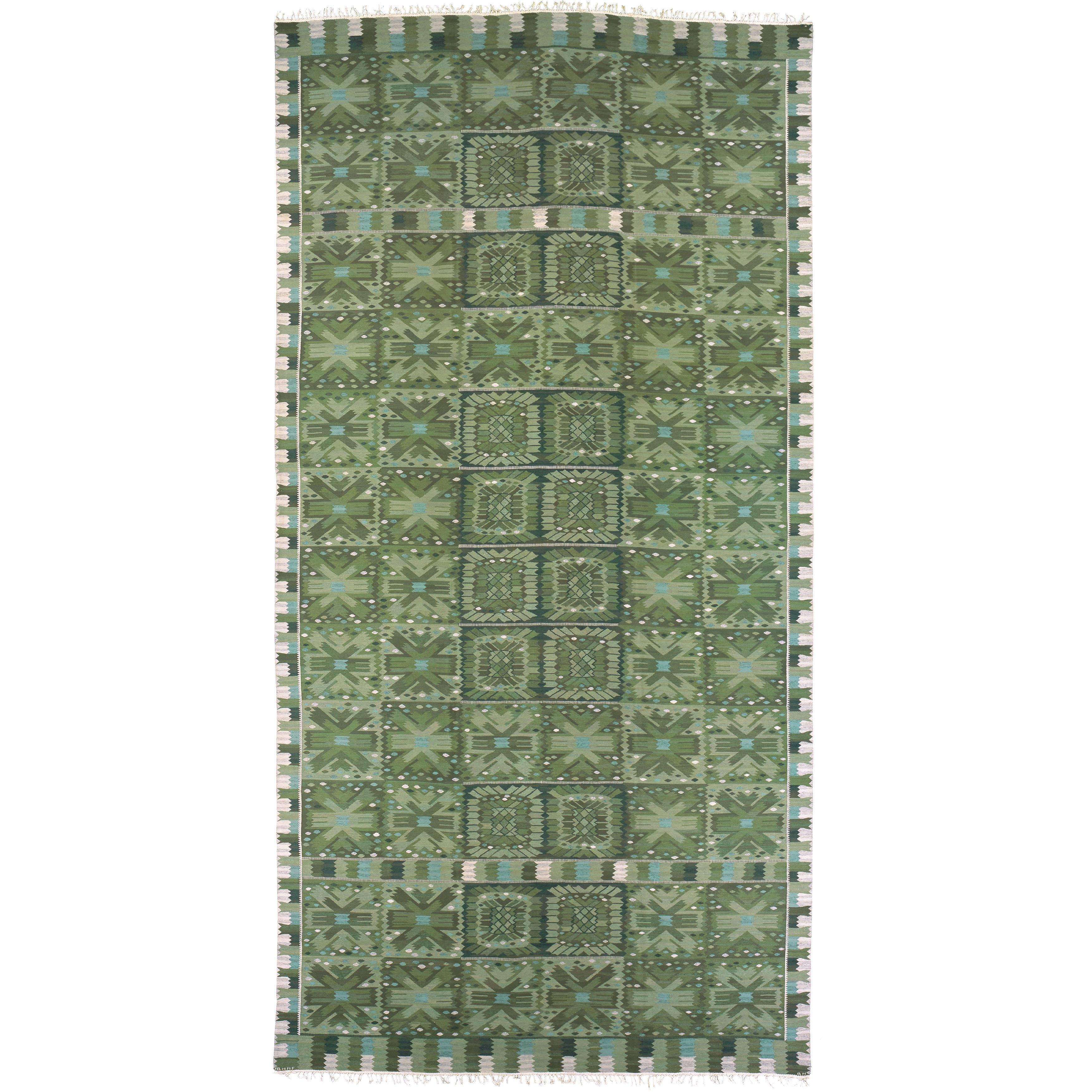 Mid-20th Century Swedish Flat-Weave Carpet